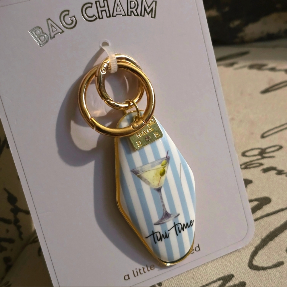Tini- Time 🍸Bag Charm/ Keychain NWT
